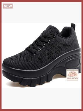 Chunky Platform Wedge Walking Shoes Non-Slip Breathable Slip-On Trail Running